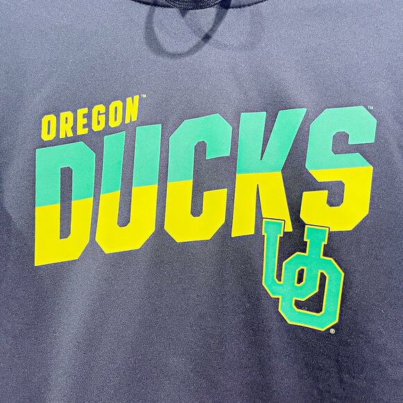 University of Oregon Ducks Performance Fleece Hoodie Black Fanatics Mens Medium - Picture 3 of 7